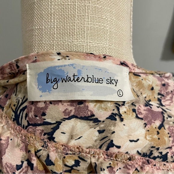 Big Water Blue Sky Floral Kimono - Picture 6 of 7